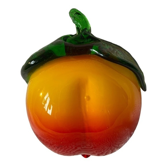 50s Mid-century Murano Hand Blown Italian Glass Peach
